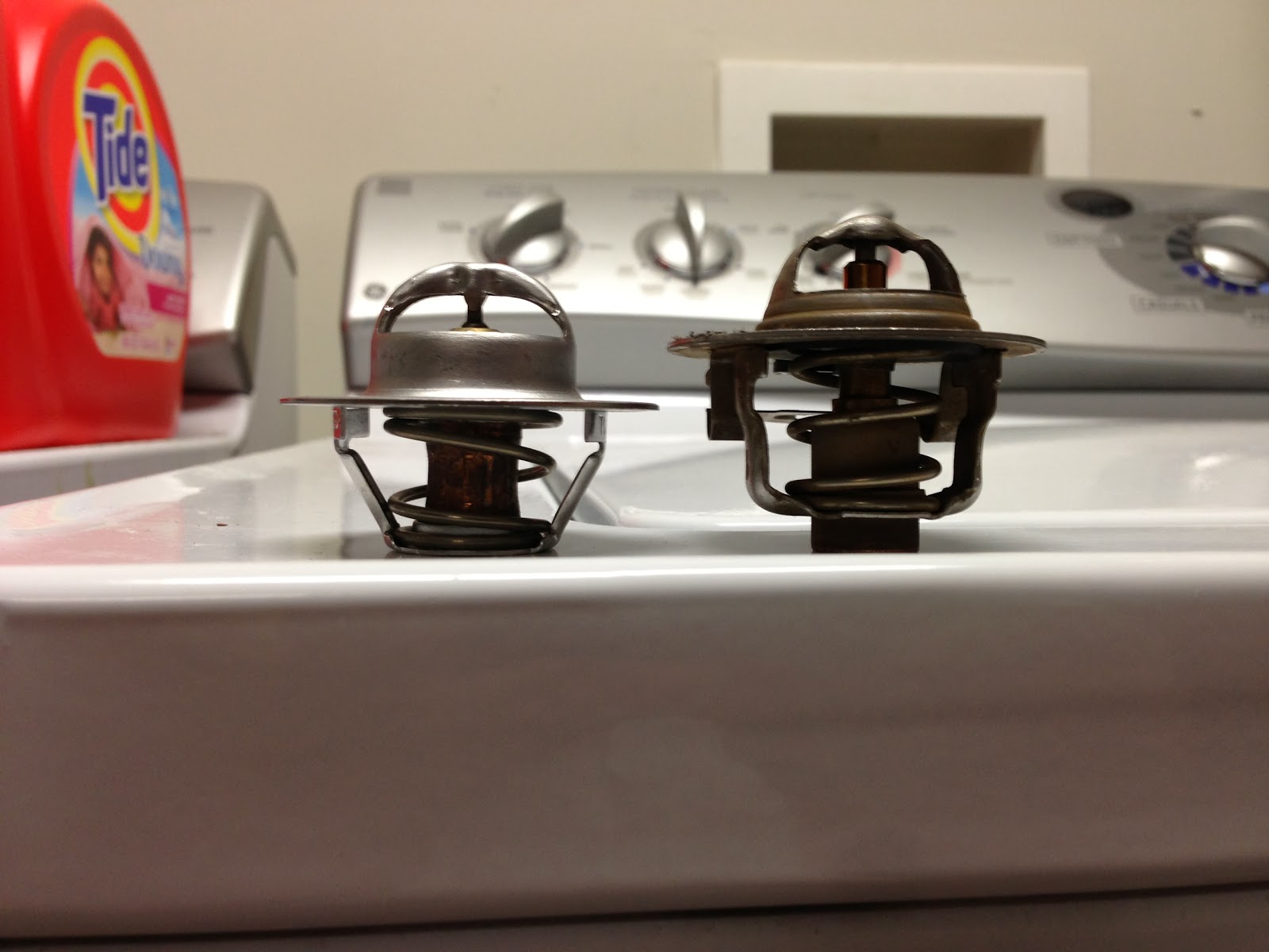 A newbie's adventures in racing Comparing thermostats Mazda OEM vs NAPA