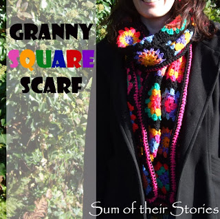 Turn granny squares into a cheerful scarf