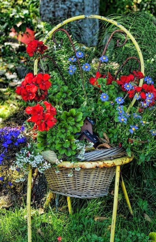 Great use for old baskets