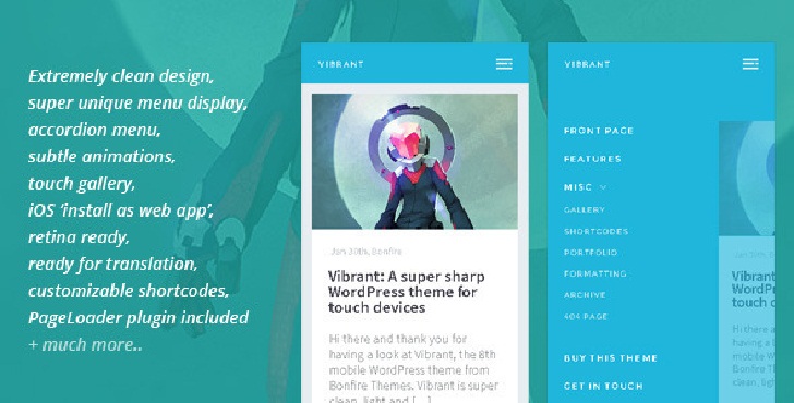 Vibrant A Super Sharp WordPress Mobile Theme Vibrant A Super Sharp WordPress Mobile Theme