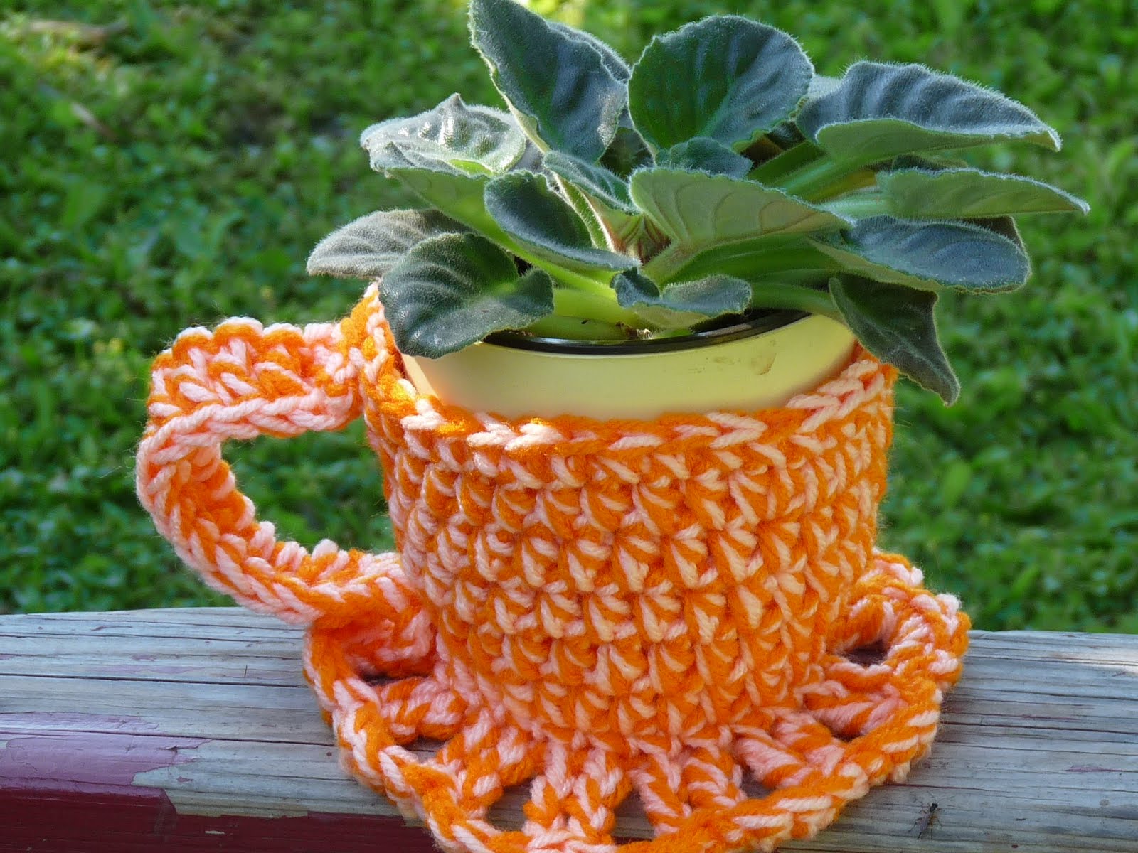 Nancy's Crochet Cup & Saucer Plant Pots
