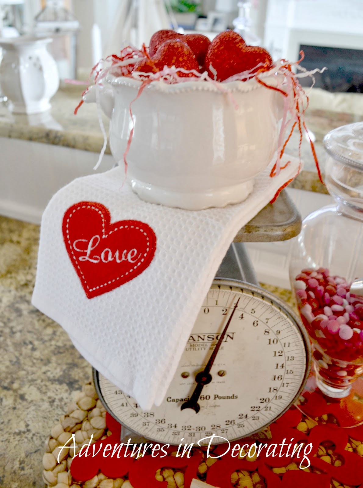 Adventures in Decorating Our Valentine Kitchen