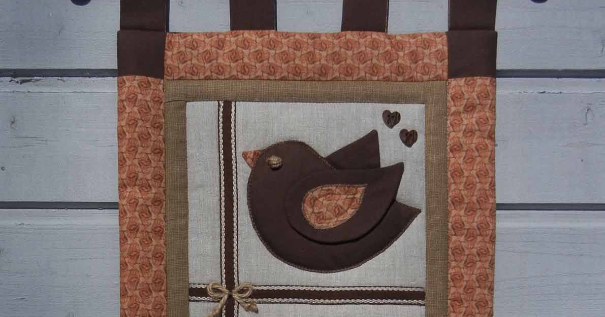 Ulla's Quilt World Wall hanging quilt, Heart and bird