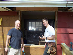 Gary and Jim taking out the window