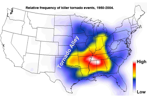 Map+Of+Tornado+Alley+Us it comes to deadly tornadoes in fact statistics show that dixie alley ...