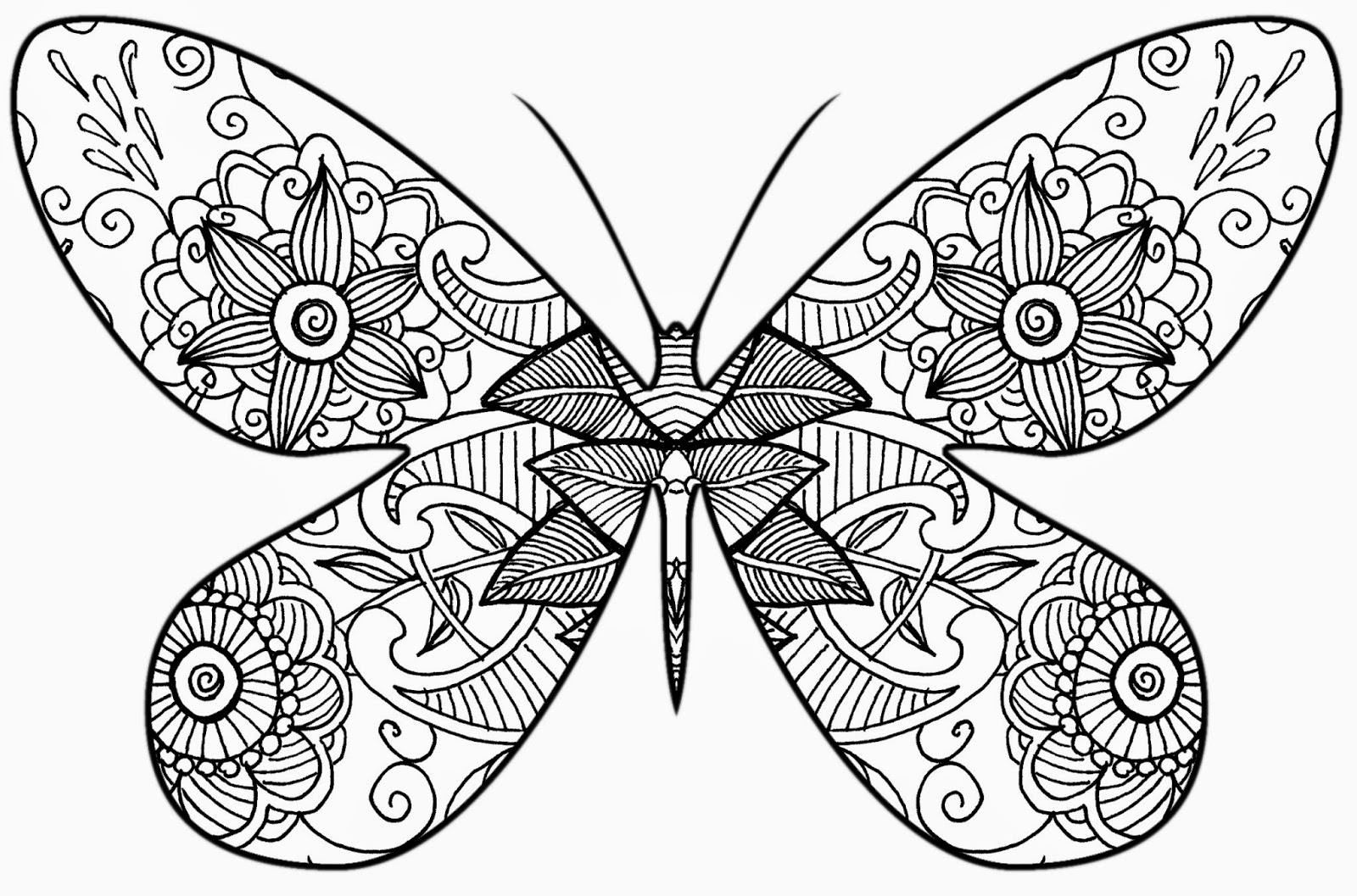 Brendan Burns Art Zentangled and Henna Butterflies 6