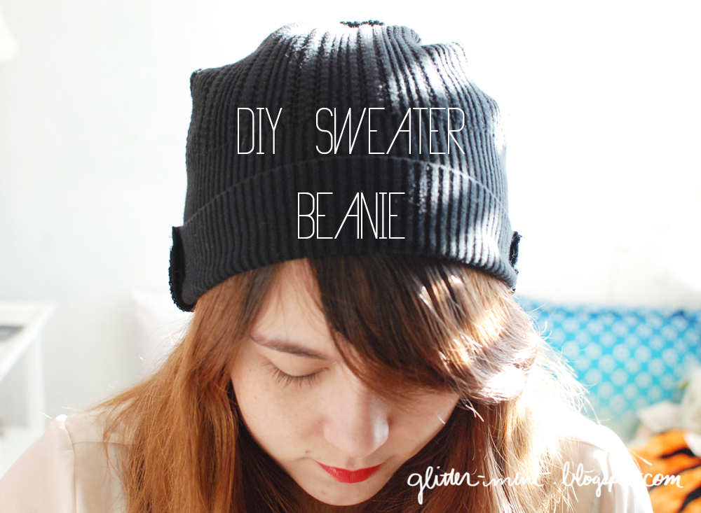 Glitter Mint DIY Sweater Beanie
