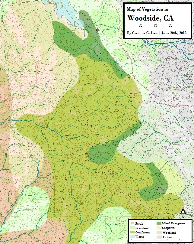 Givonne G. Law GIS Work Georeferencing 1990's Map of Vegetation in
