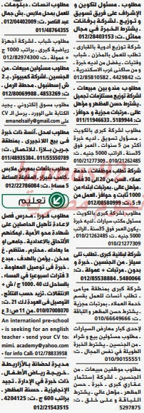 وظائف شاغرة فى جريدة الوسيط الاسكندرية الاثنين 25-11-2013 %D9%88+%D8%B3+%D8%B3+13