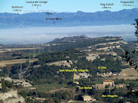 Vistes del mas Vilageliu, Bellmunt i el Canigó des de la Baga del Puig Vistes del mas Vilageliu, Bellmunt i el Canigó des de la Baga del Puig