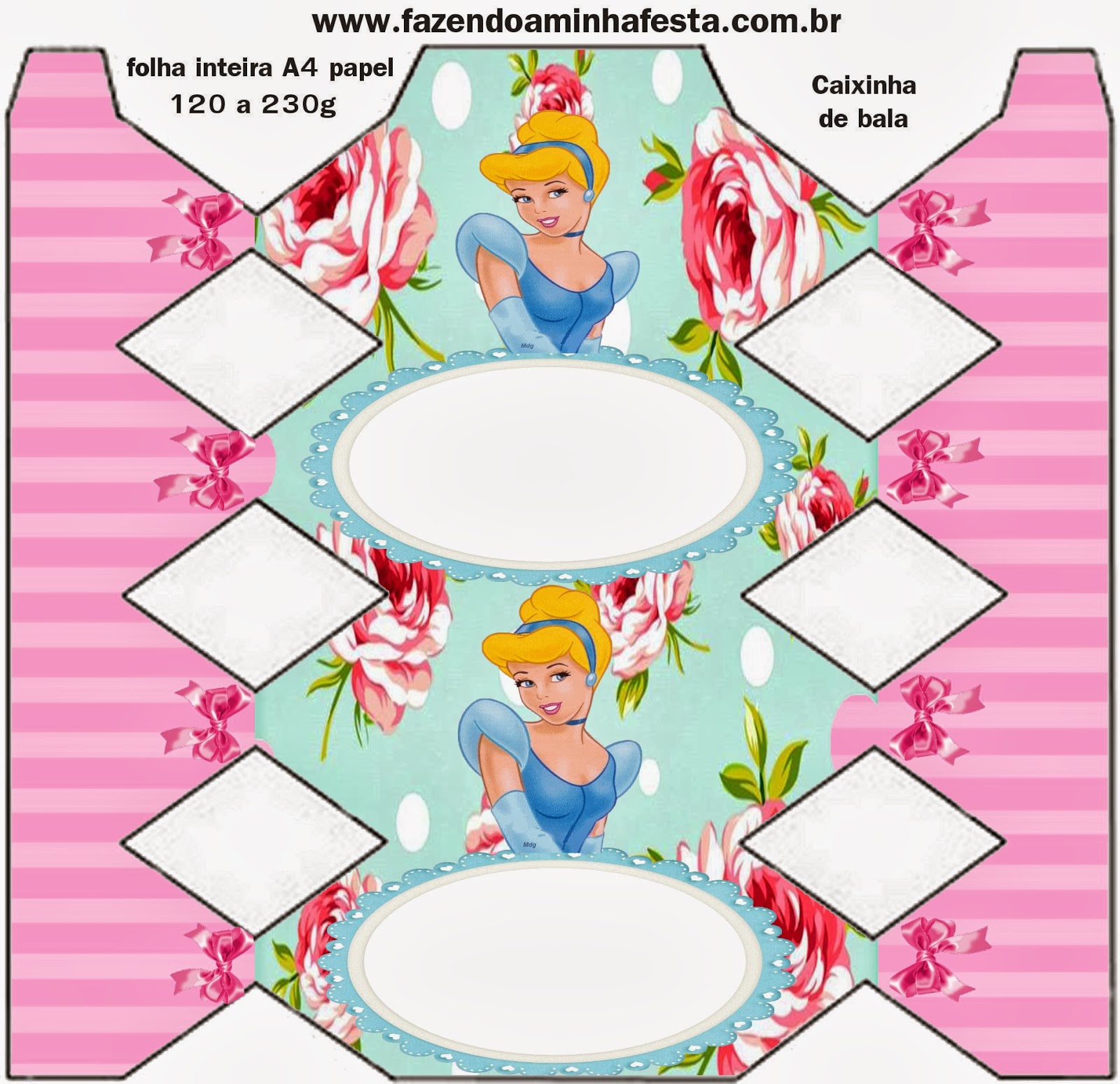 Fazendo a Propria Festa: KIT PERSONALIZADOS TEMA CINDERELA FLORAL COM ROSA