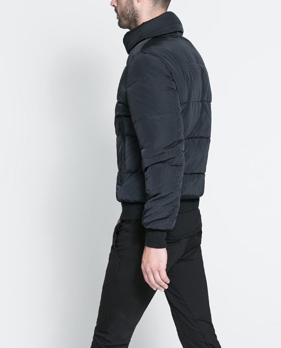6 Moda Zara jackets 2014 for men BASIC PUFFER JACKET