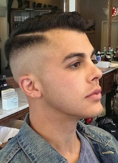 cute line hairstyle men