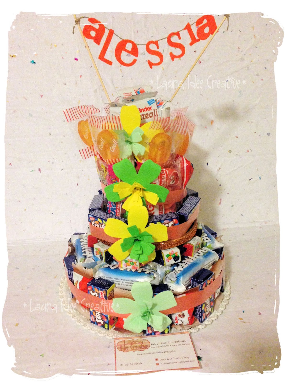 Laura Idee Creative Torta Di Caramelle Personalizzata Per Un Compleanno