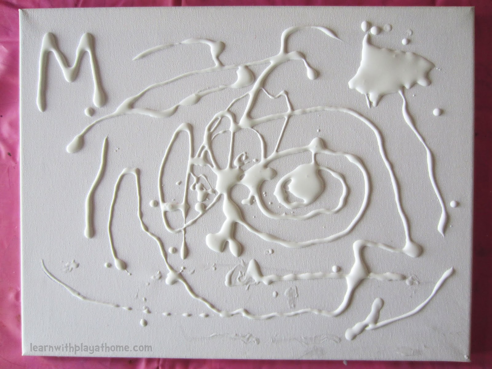 Learn with Play at Home Glue Canvas. Kids Art