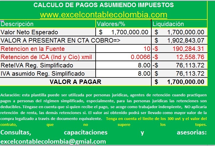 Calculo Retenciones Colombia | excel contable colombia html autos weblog Calculo Retenciones Colombia | excel contable colombia html autos weblog