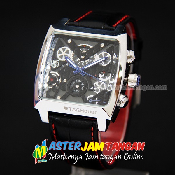 jam tangan tag heuer monaco v4 leather silver black rp jam tangan tag heuer monaco v4 leather silver black rp