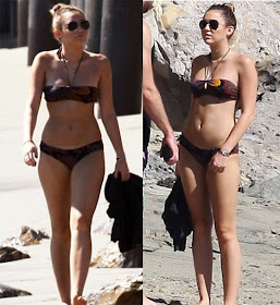Miley Cyrus Black Bikini