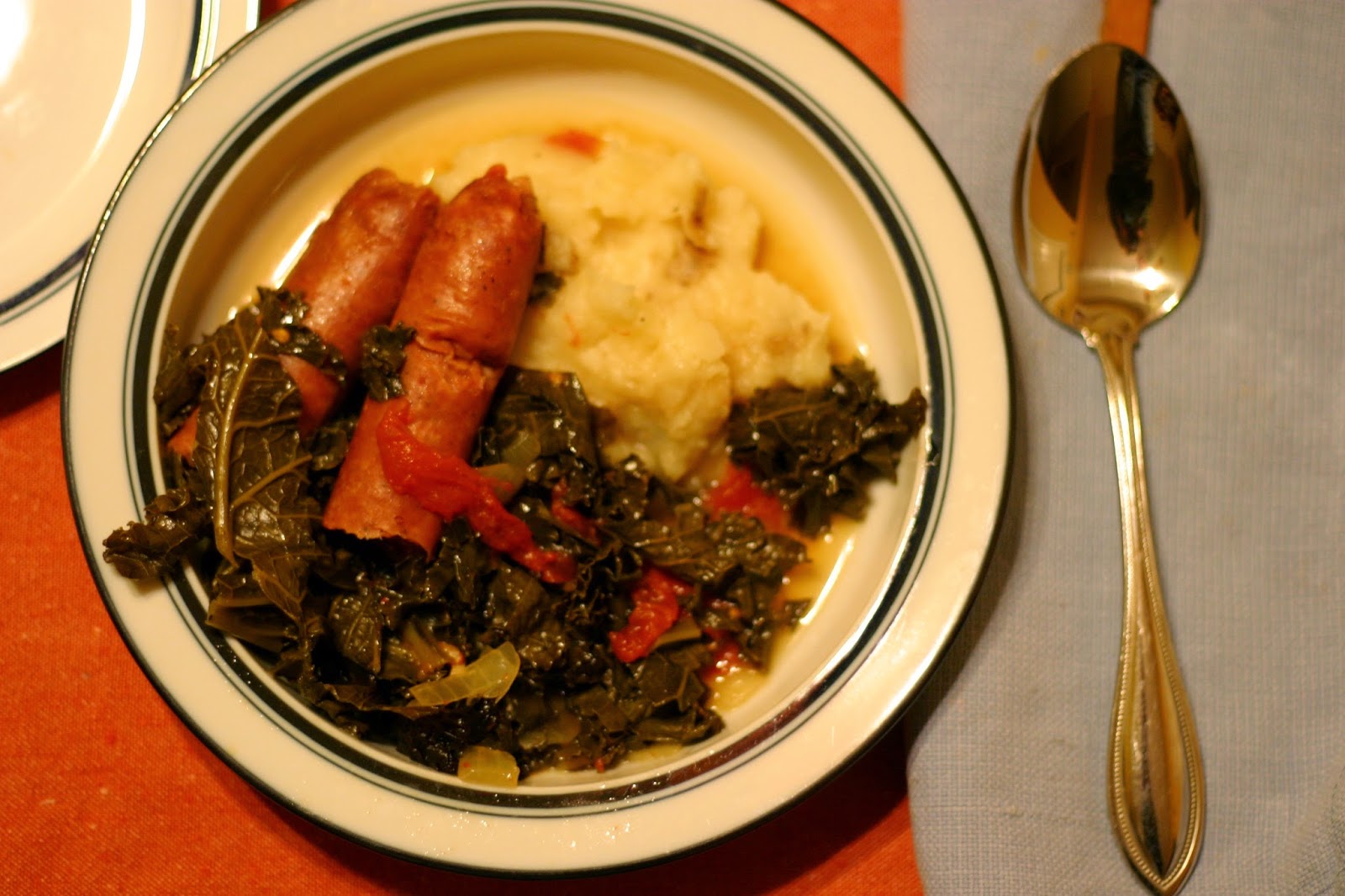 Thrift at Home Slow Cooker Kale and Sausage Stew