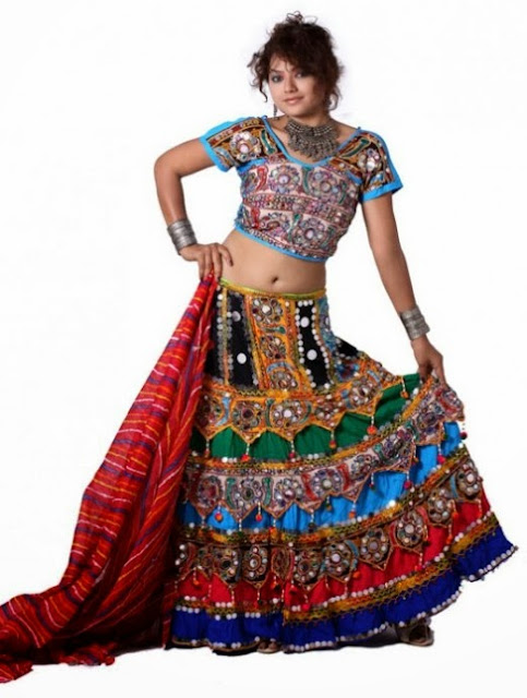 Multicolored Chaniya Choli For Navratri Festival 2013 Multicolored Chaniya Choli For Navratri Festival 2013