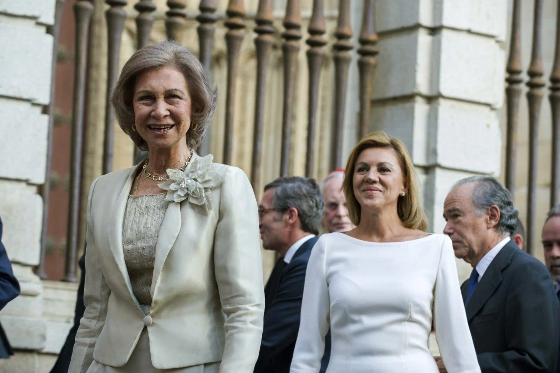 Queen Sofia at the Cathedral of Toledo, where she attended the performance of Mozart's Requiem concert.