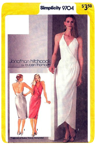 Vintage Simplicity Patterns 9704  - Halter Wrap Dress -- Erica B's DIY Style