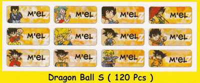 Label Nama Dragon Ball S