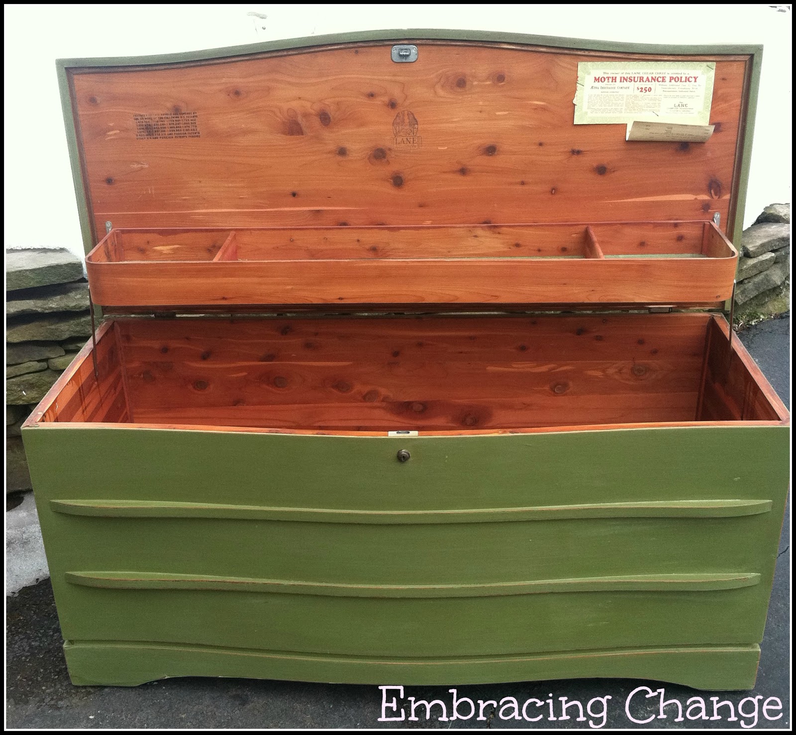Lane Cedar Chest Makeover Trying Milk Paint For The First Time