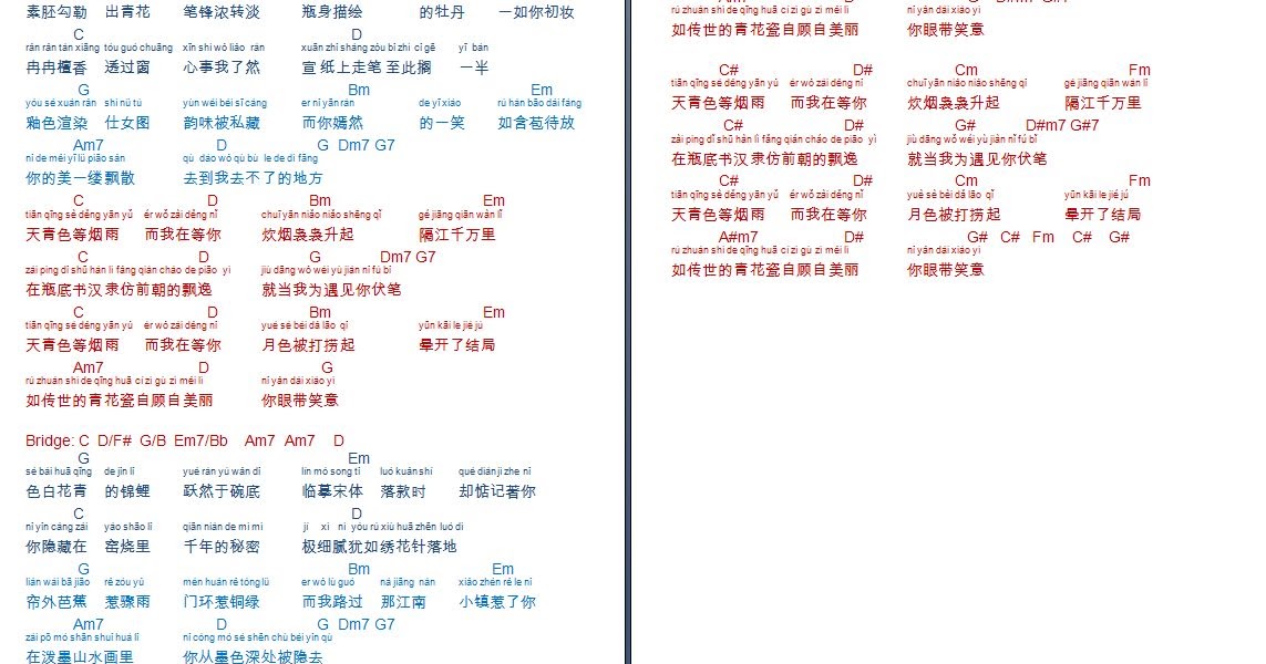 jay chou chord talkingchord 周杰伦 青花瓷 吉他谱 chords jay chou chord talkingchord 周杰伦 青花瓷 吉他谱 chords