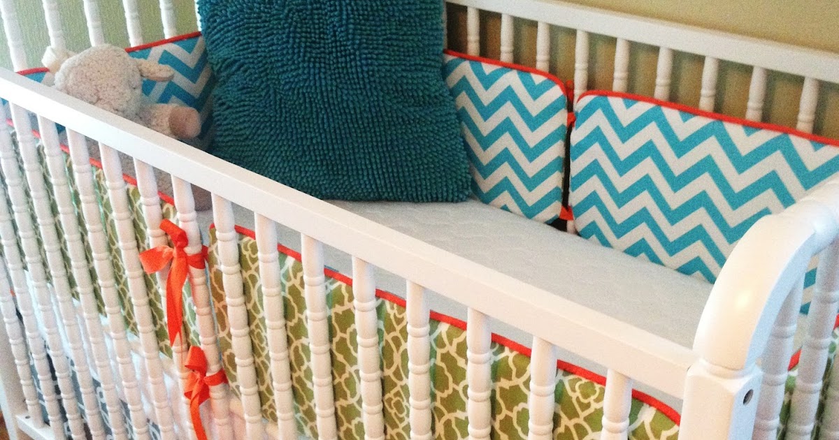 Embracing the Unexpected DIY Crib Bumpers in two fabrics