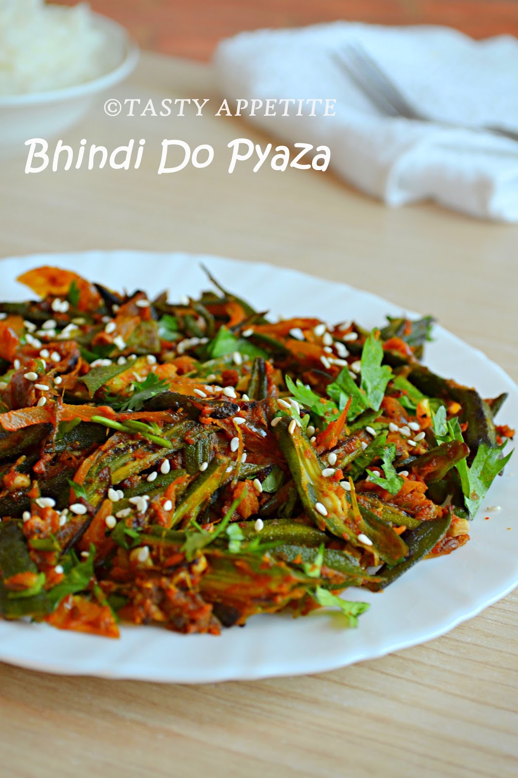 How to make Bhindi Do Pyaza / Bhindi Masala / Spicy Okra Fry