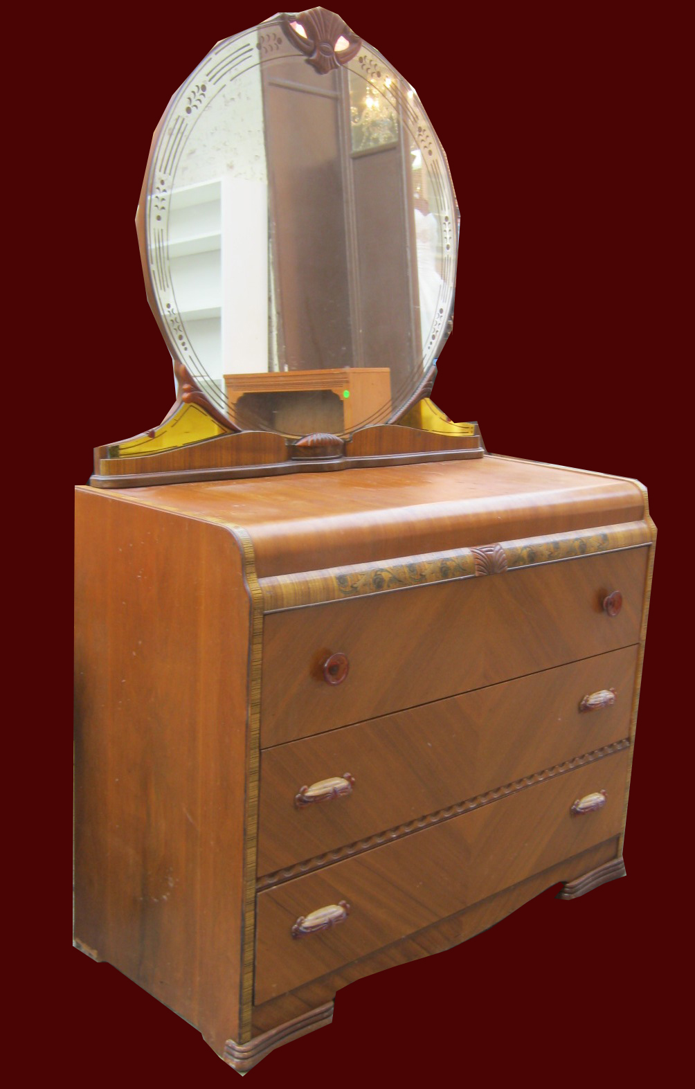 Uhuru Furniture Collectibles 1930s Waterfall Bedroom Set Sold