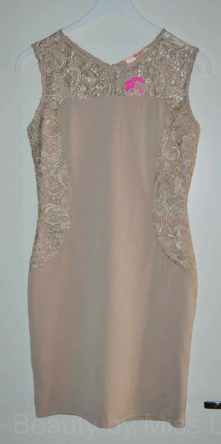 dress with lace inserts