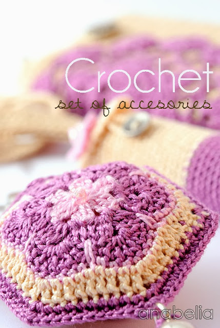 Set of crochet accesories by Anabelia