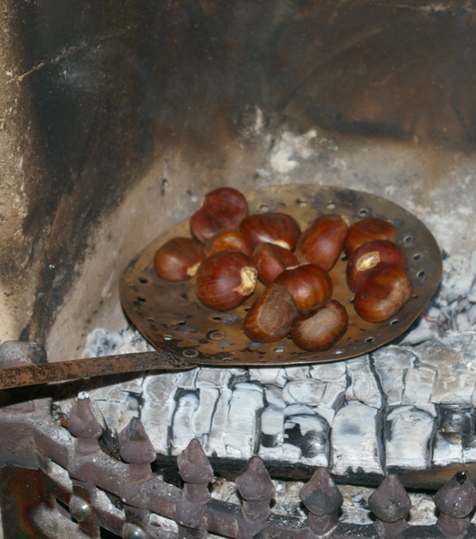 John Grimshaw's Garden Diary Chestnuts roasting on an open fire