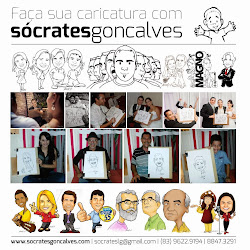 Caricaturas com Sócrates Gonçalves