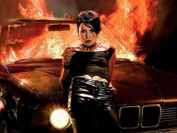 Noomi Repace & Rooney Mara (Ladies With Dragon Tattoos) 132 noomi rapace in sleeveless with leather jeans photo u1