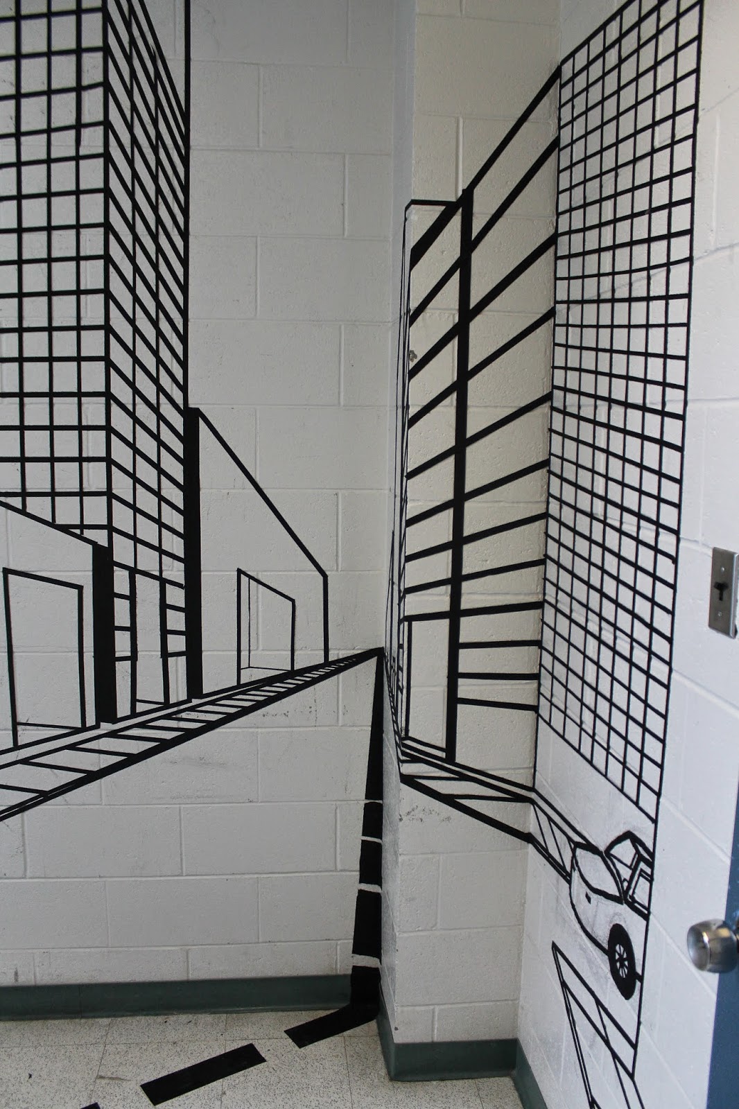 April's 2D Art Blog 2D OnePoint Perspective Tape Project