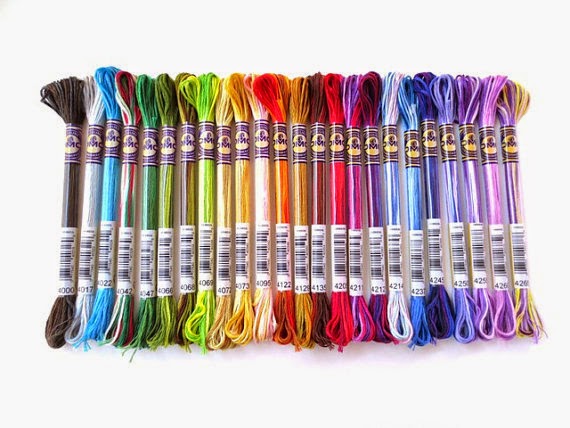 DMC variegated embroidery floss, 24 new colors
