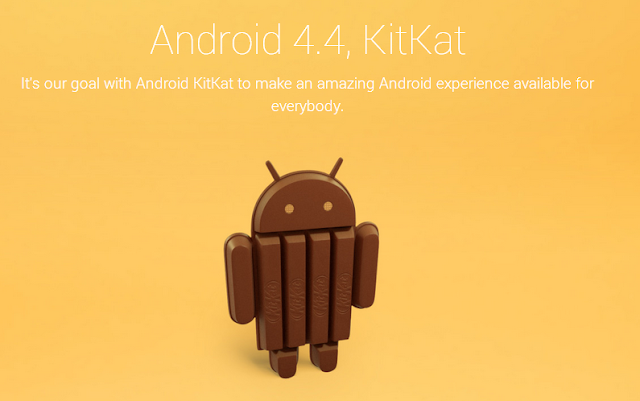 Unique scrollable web adverts from Google for Android 4.4 KitKat and Hershey for KitKat candy bar