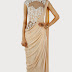 Elegant Floral Embroidered Pre-Stitched Sari-Gown by Sonaakshi Raaj