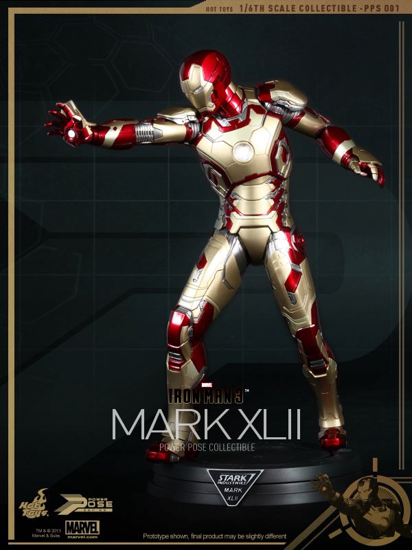 Hot Toys Hot Toys Marvel Iron Man 3 Iron Man Mark XLII 42 Power Pose PPS 001 1/6th Figure 