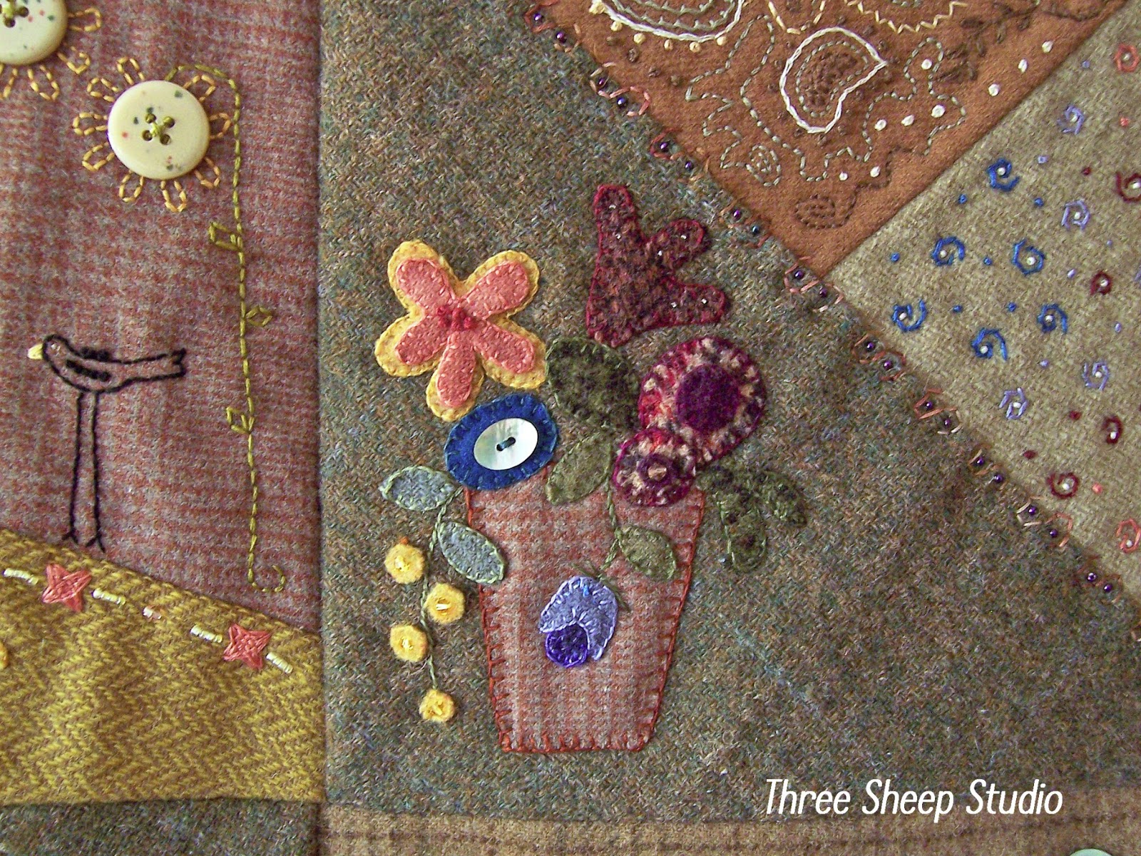 Three Sheep Studio Crazy Quilt Embellishment...