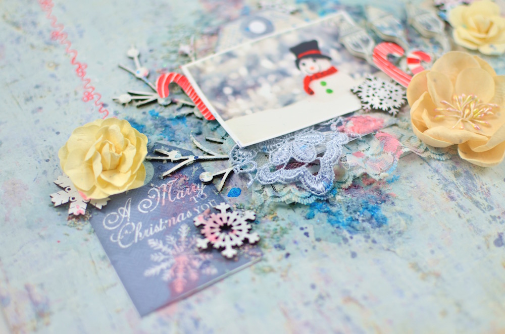 Song Li Design Winter Mixed Media Layout