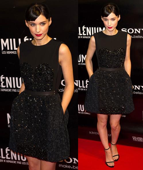  Girl with the Dragon Tattoo' in a Louis Vuitton PreFall 2012 dress