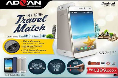 Spesifikasi dan Harga Advan S5J Plus Harga Advan S5J Plus