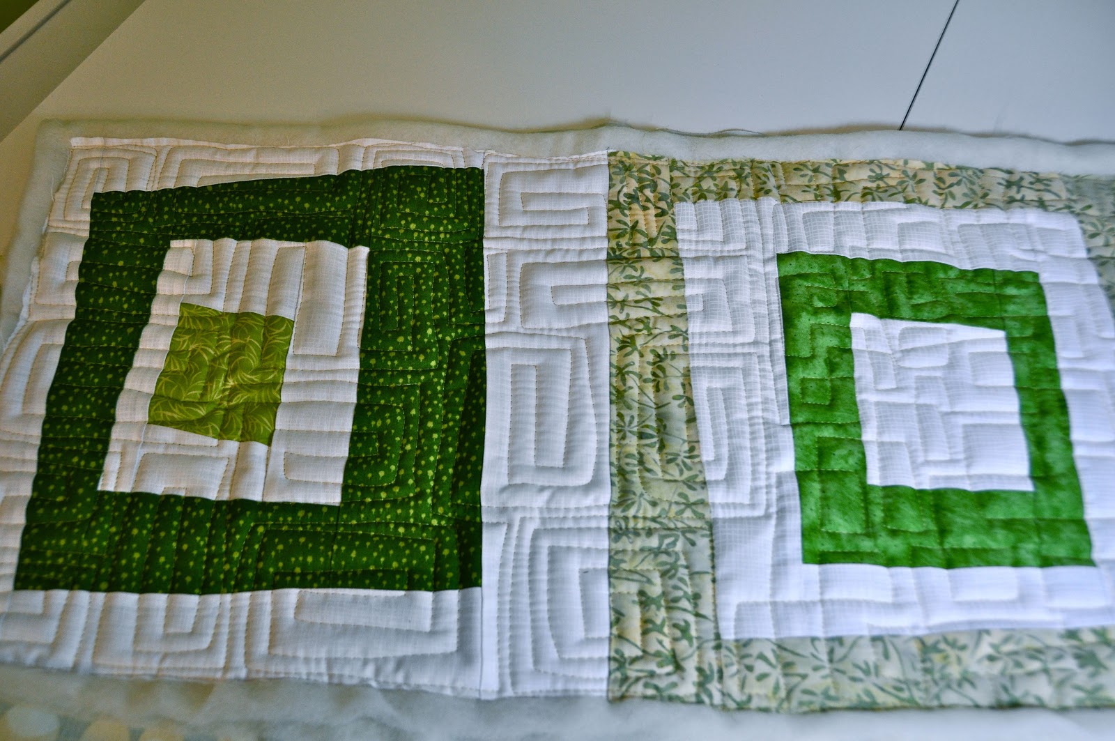 LuAnn Kessi Green Quilt.....Basted & Ready to Quilt
