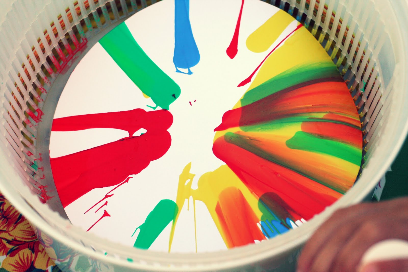 a bit of sunshine make something monday salad spinner spin art