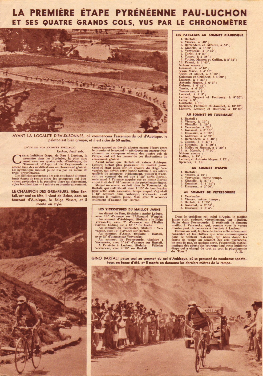 Cycling Passions 32nd Tour de France 1938