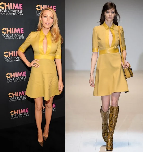 Blake Lively in Gucci – Chime for Change One-Year Anniversary Event